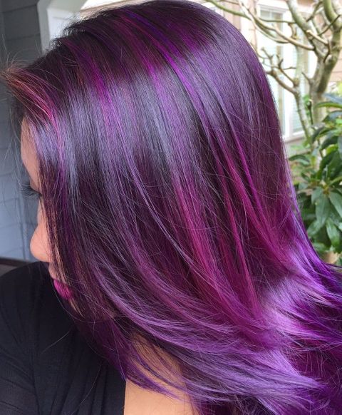 Purple ombre hair color