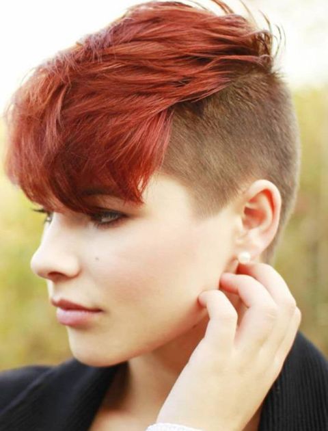 Red pixie with undercut