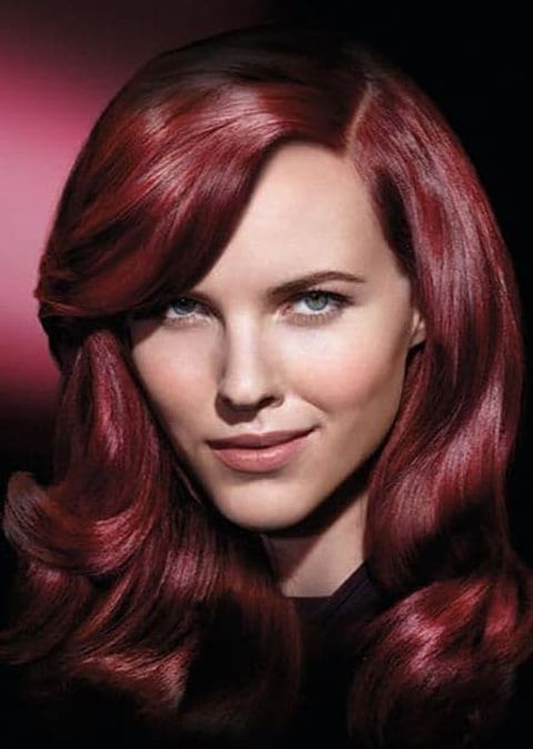 Deep cherry red hair in 2021