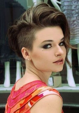 Side undercut hairstyles for women with long bangs